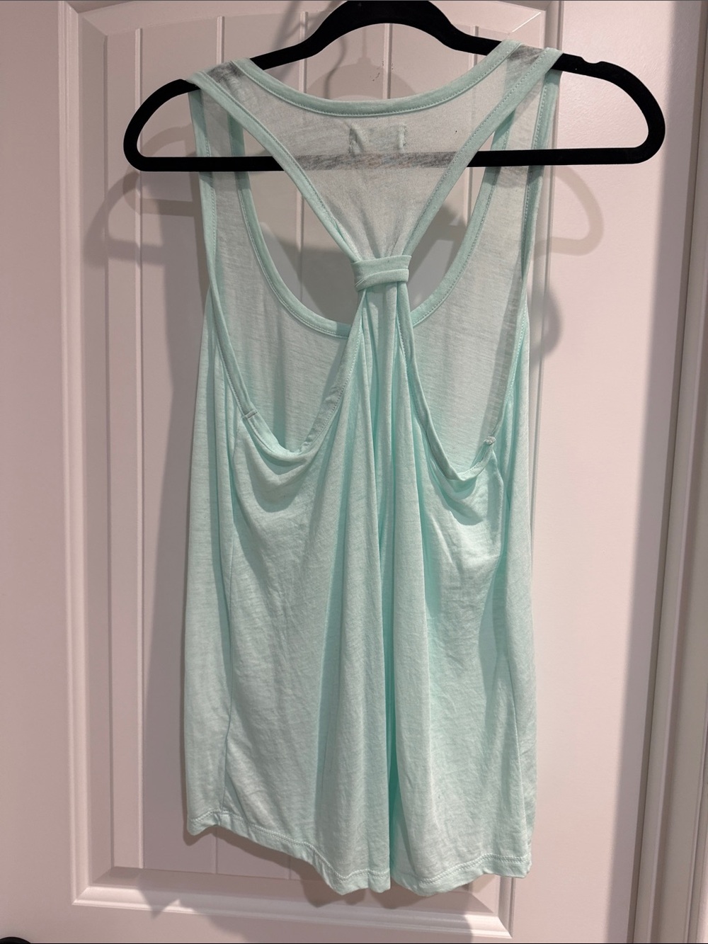 Light Mint Knotted Racerback Tank Top - Picture 3 of 3